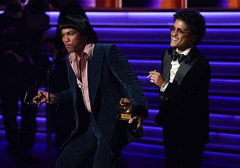 Silk Sonic (Bruno Mars and Anderson Paak) bagged three Grammys this year