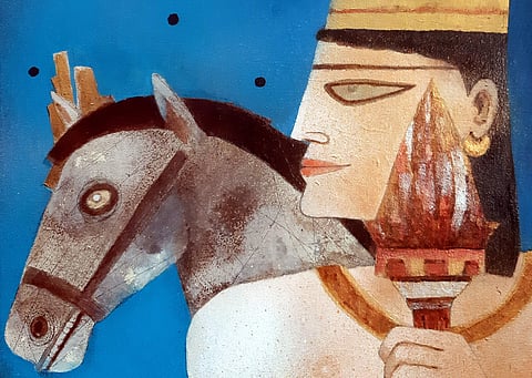 Shuvaprasanna Bhattacharya's painting