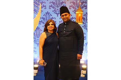 The hosts of the evening, Zara and Shafique looked stunning in black