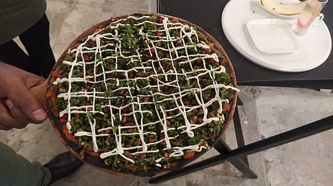 Casablanca Vegano pizza at Sante Spa