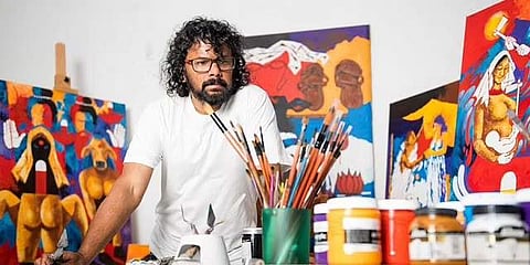 Artist Sedunath Prabhakar’s contemporary art