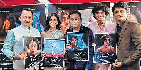 Safed poster was launched by AR Rahman at Hotel Le Majestic.
