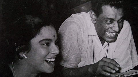 Satyajit Ray and Madhabi Mukherjee