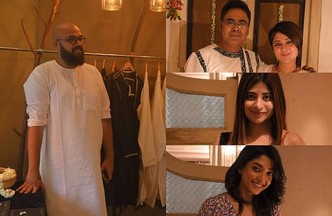 Glimpses from the launch of Abhisek Roy's summer edit. The designer stole the show in white.