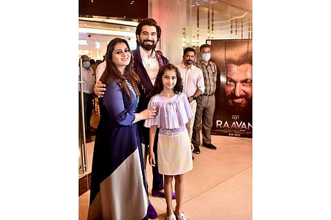 Jeet with his wife Mohona and daughter Navanya