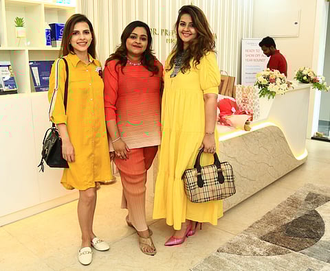 Paloma, Dr Preethi & Aru at the launch of Dr Preethi Udhayaraja’s Dental and Aesthetics Studio