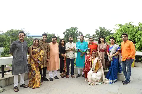 Actor Silajit and others gather for the premiere night of Rokto Polash