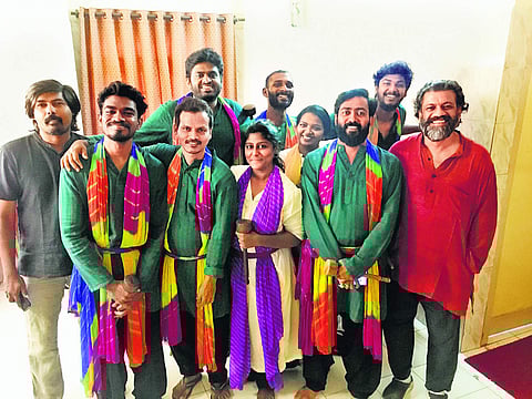 The Theatre Y team with the founder Yog Japee