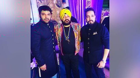 Mika Singh with Kapil Sharma and Daler Mehndi