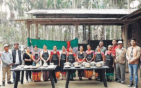 Mitali Gogoi Dutta (seventh from left) with the FSM Foodtrails’ team