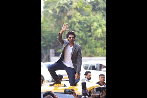 Kartik Aaryan was in the city to promote his film Bhool Bhulaiyaa 2