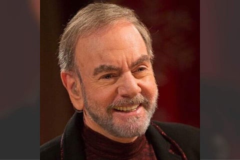 The singer sang his hit 1969 number Sweet Caroline