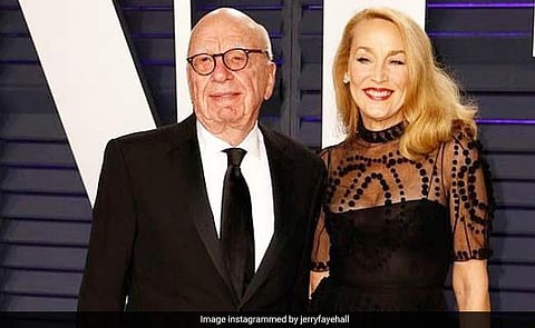 Rupert Murdoch and actress Jerry Hall