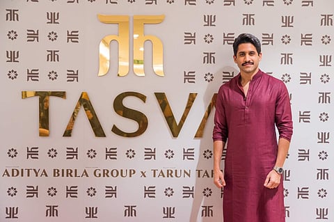Naga Chaitanya at the launch of Tasva, designer Tarun Tahiliani’s label