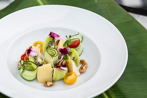 Kiwi Camembert Salad at Aujasya by The Leela