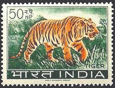 One of the stamps from the collection