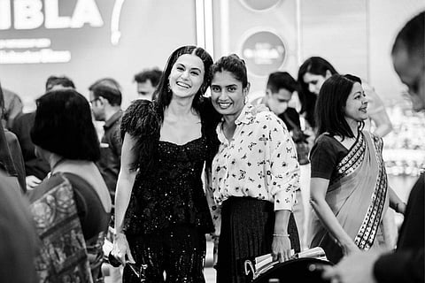 Taapsee Pannu with Indian cricketer Mithali Raj