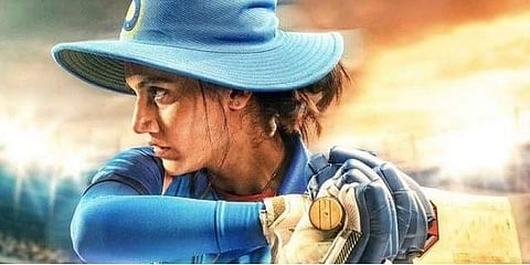 Taapsee Pannu as Mithali Raj in the latter's biopic 'Shabaash Mithu' (Photo| Twitter)