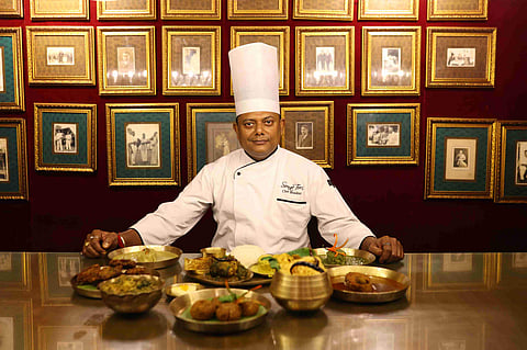 Chef Bhaskar Dasgupta with his Illish curations