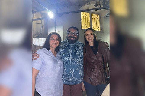 Anurag Kashyap with Aarti Bajaj and Kalki Koechlin