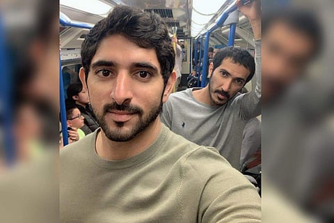 Crown prince of Dubai, Fazza, on the London tube