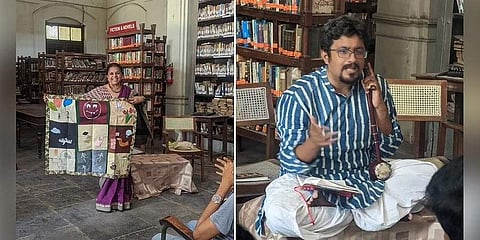 Storytellers Vikram Sridhar and Geeta Ramanujam