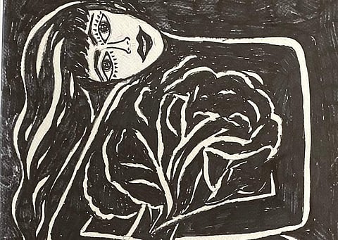 Hug a felled tree by Shaina Nikam