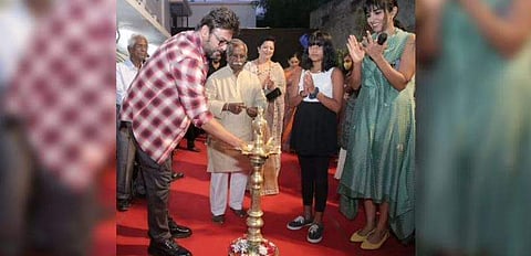 A glimpses of the guests joining the inauguration of an exhibition of the show