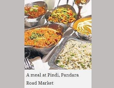 A meal at Pindi, Pandara Road Market
