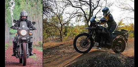 Women adventure bikers