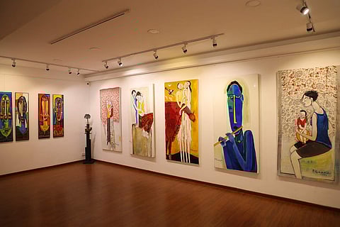 Glimpses from 'Metaphorical Tales,' an art exhibition by Singapore-based P Gnana