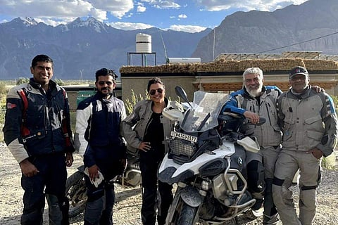Actress Manju Warrier goes on a biking trip to the Himalayas with Ajith Kumar