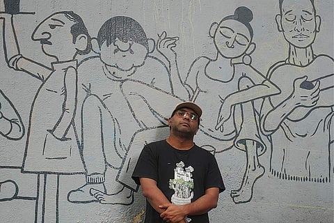 Mural artist Rohit Bhasi