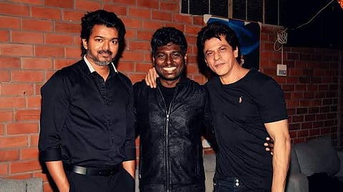 Shah Rukh Khan with Atlee and Thalapathy Vijay