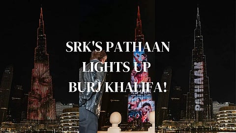 WATCH: Shahrukh Khan at Pathaan's trailer launch on Burj Khalifa