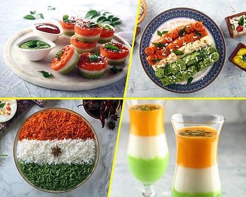 Tricolor dishes