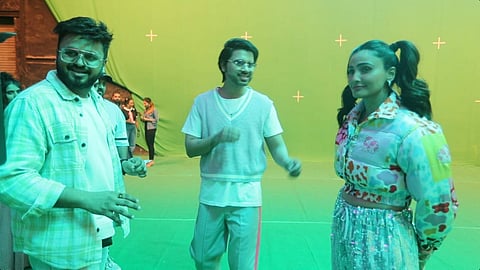 A shot during the shoot