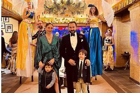 Kareena Kapoor Khan and Saif Ali Khan at a New Year party in Gstaad