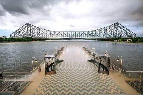 View of the Rabindra Setu (Howrah Bridge) from the Upper Deck