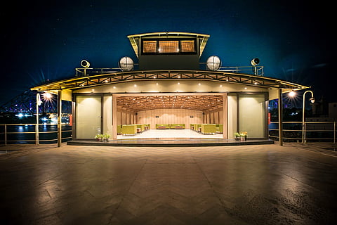 The indoor seating arrangement of The Upper Deck