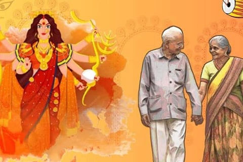 Pratyasha organises pandal hopping for senior citizens