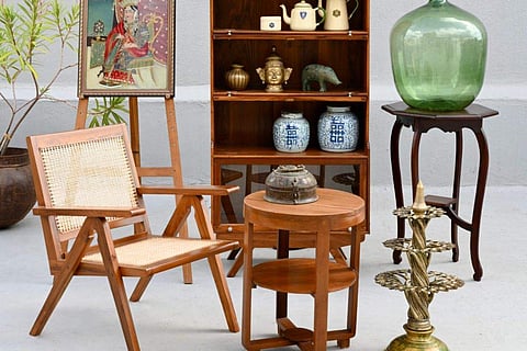 In frame: Teak and Rosewood Antique Furniture