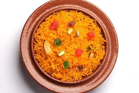 Sweet Rice Zarda with Orange Peels
