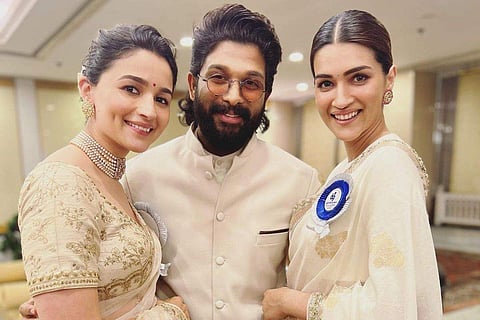 In frame: Allu Arjun with Alia Bhatt and Kriti Sanon