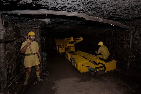 A glimpse from the mock-up coal mine