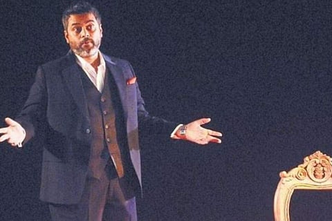 Zafar Karachiwala in a scene from the play. (Photo | Express)