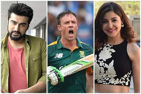 Arjun Kapoor, AB de Villiers, Anushka Shram