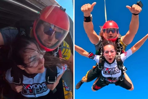 Malaika Arora goes skydiving