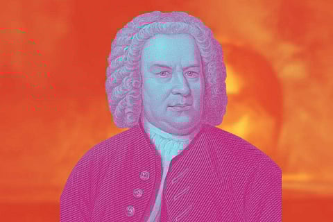 In frame: Johann Sebastian Bach