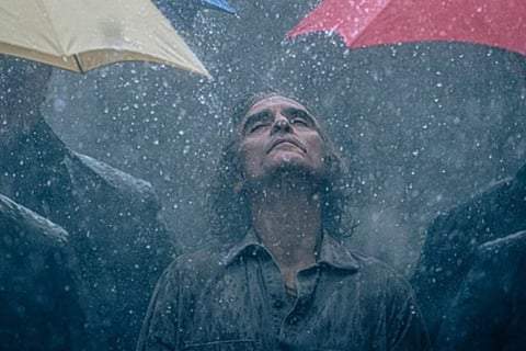 Joaquin Phoenix as Arthur Fleck in a still from  Joker: Folie a Deux